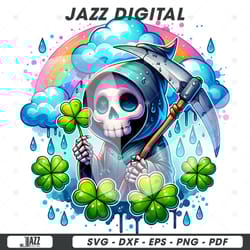 st patricks grim reaper png, funny saint patricks day clipar