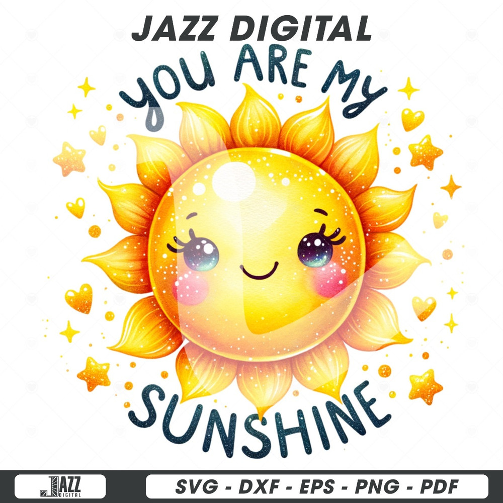 You Are My Sunshine PNG, Cute Sun Sublimation Design, Summer DTF Transfer, Mothers Day Clipart, Kids Shirt Design, Trendy Png, Sticker, Mug.jpg