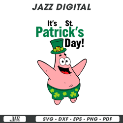 its st patricks day patrick star spongebob svg digital file