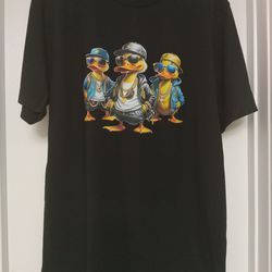 Swag Ducks Graphic Print T-Shirt Large