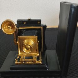 retro camera figurine black/gold