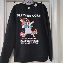 dialysis-corn nurse sweatshirt unisex large