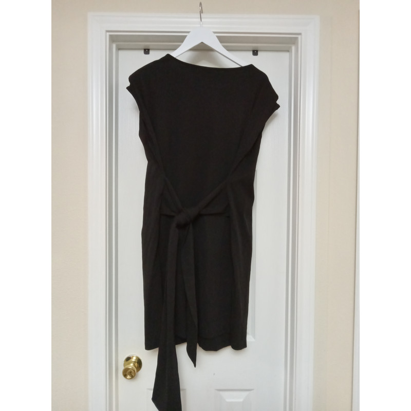Tie Back Shoulder Pad Dress WYES WE KAM Graphic Print Large 2