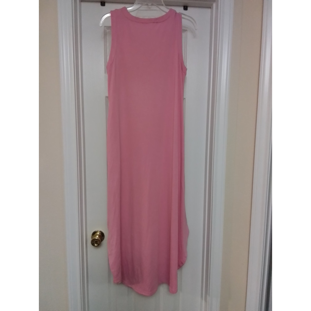 Pink Long Dress WYES WE KAM Graphic Print Small 1
