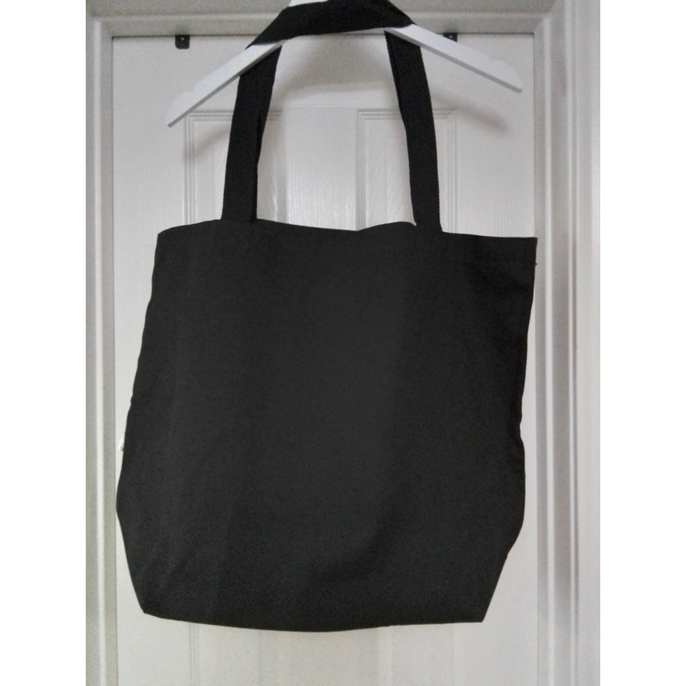 Black Canvas Bag WYES WE KAM Graphic Print Approx 18 X 21 1