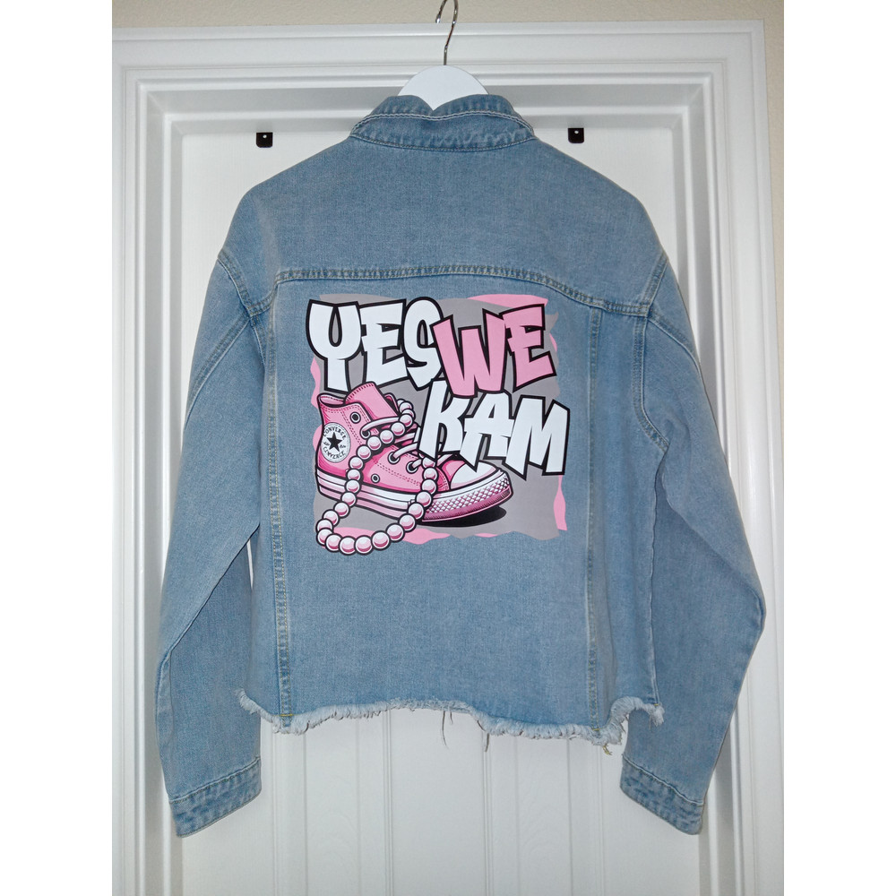 Denim Jacket WYES WE KAM Graphic Print 2XL 0
