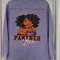 Purple Denim Shirt Jacket W PVAMU Panther Girl Graphic Print Medium 0