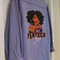 Purple Denim Shirt Jacket W PVAMU Panther Girl Graphic Print Medium 3