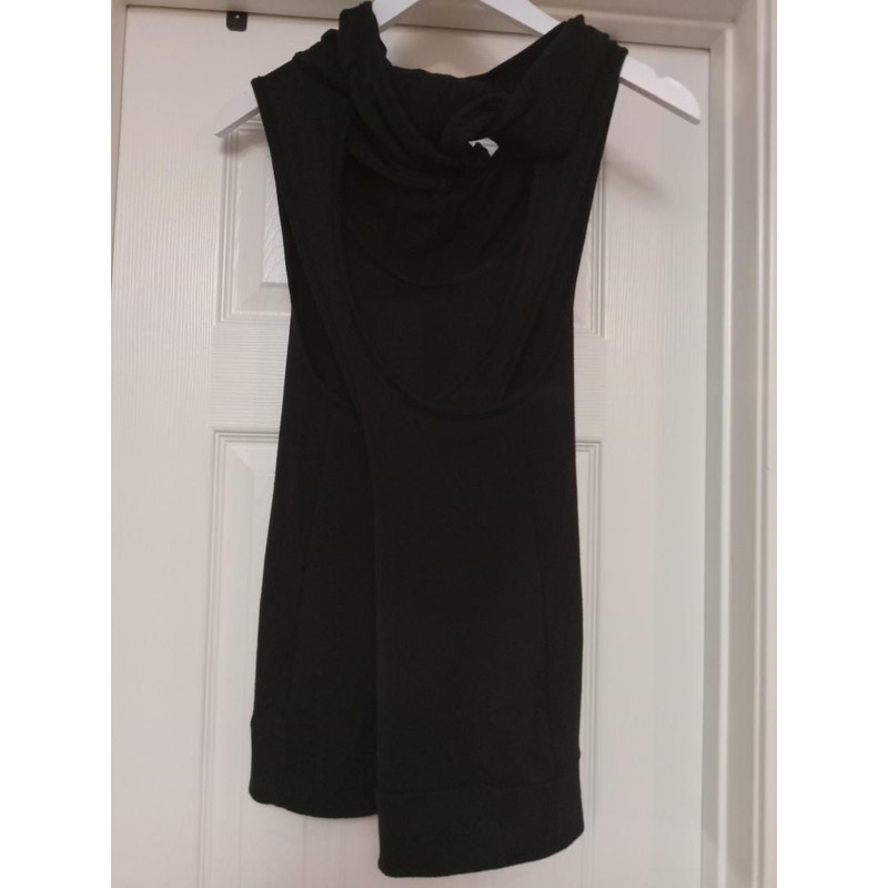 Youth FOHAWK BookWorm UpcycledRecycled Mossimo Sleeveless Crossback Hoodie Black XS 2