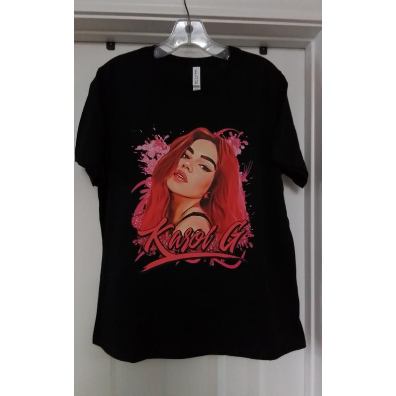Karol G Graphic Print TShirt Black Ladies Fit 0