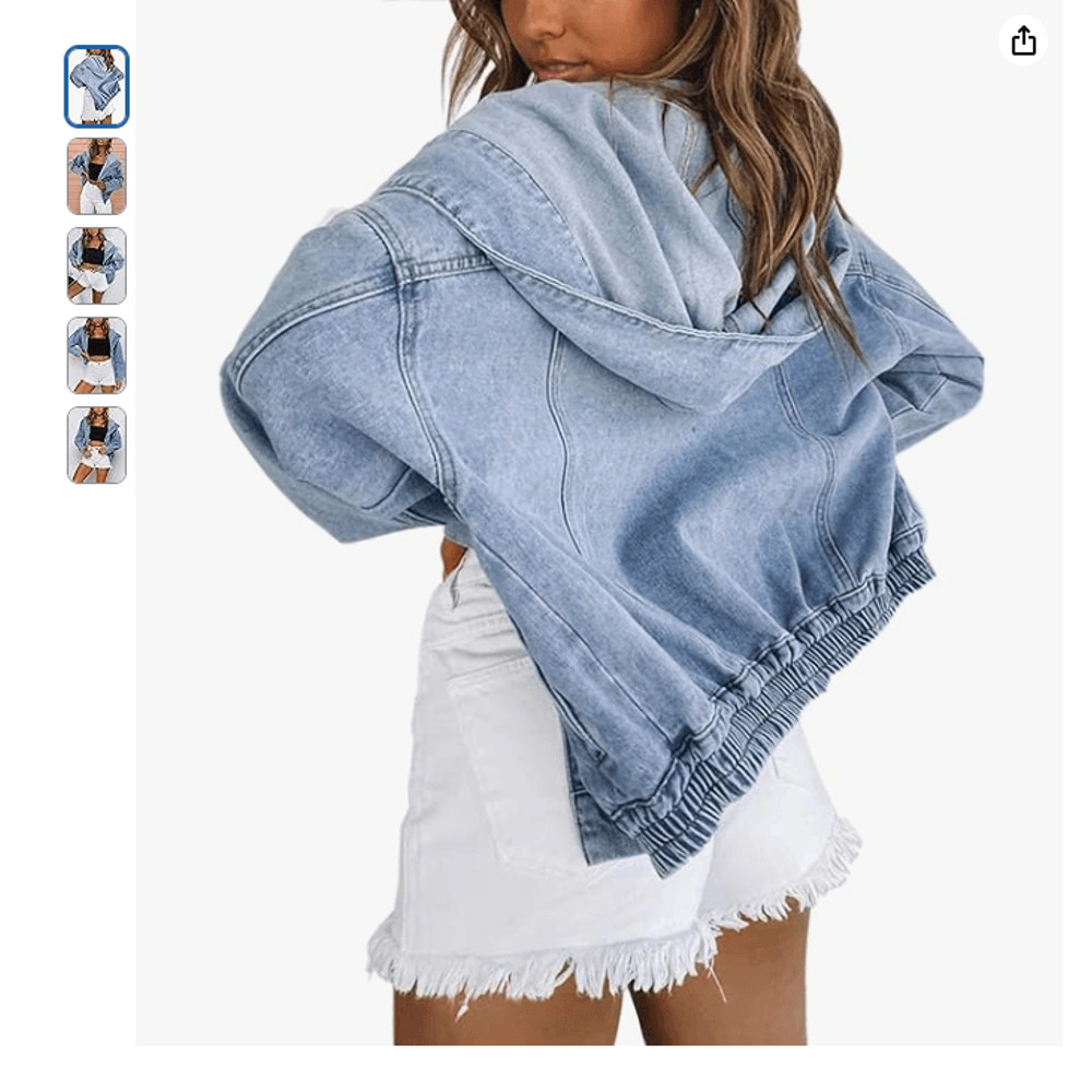 Selena Dreaming Of You Graphic Print Jean Jacket Hoodie Size XL 10