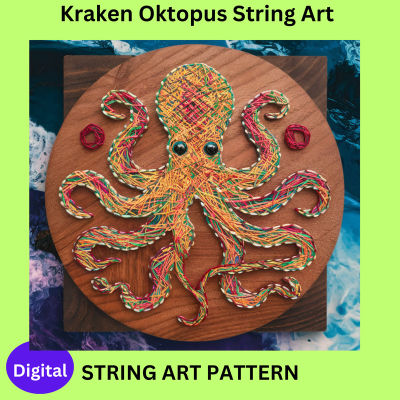 Kraken Oktopus string art.png
