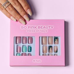 SO PINK BEAUTY Press On Nails - 2 Pack Variety Set