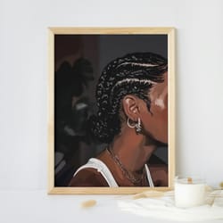 black queen art, black woman art, black poster, digital download, digital file for mug, tshirt, poster, png/svg/jpg