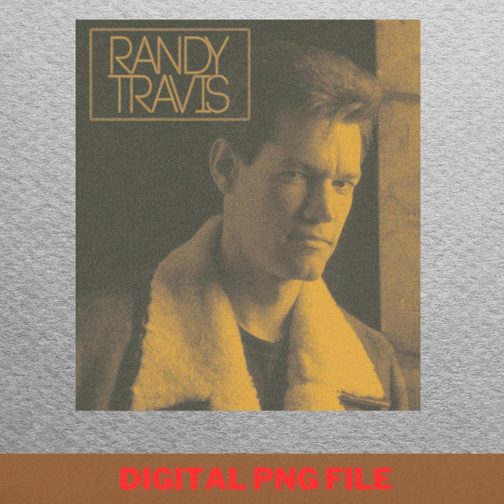 80S Poster Randy Travis PNG, Country Music PNG, Outlaw Music Digital Png Files.jpg