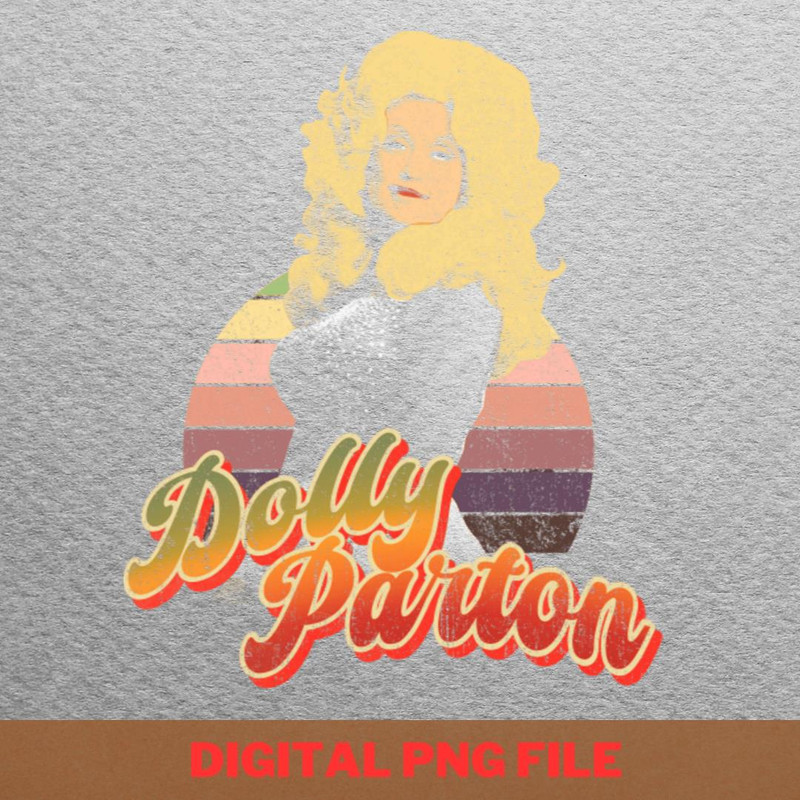 Dolly Parton Retro By Mandegraph PNG, Country Music PNG, Outlaw Music Digital Png Files.jpg