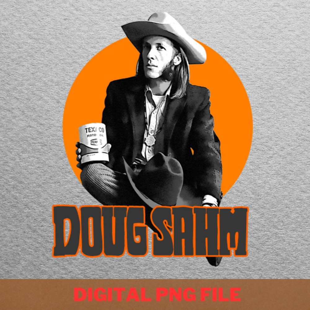 Doug Sahm PNG, Country Music PNG, Outlaw Music Digital Png Files.jpg