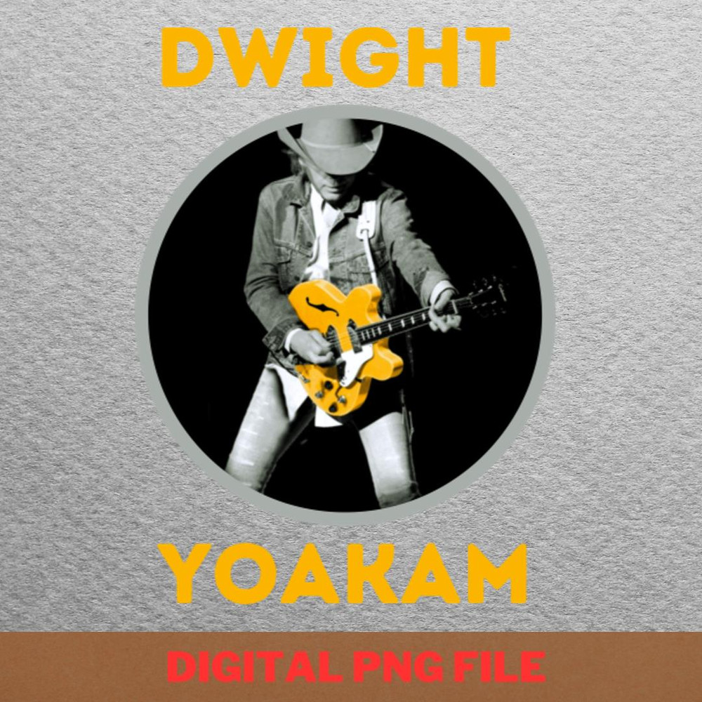 Dwight Yoakam Yellow PNG, Country Music PNG, Outlaw Music Digital Png Files.jpg