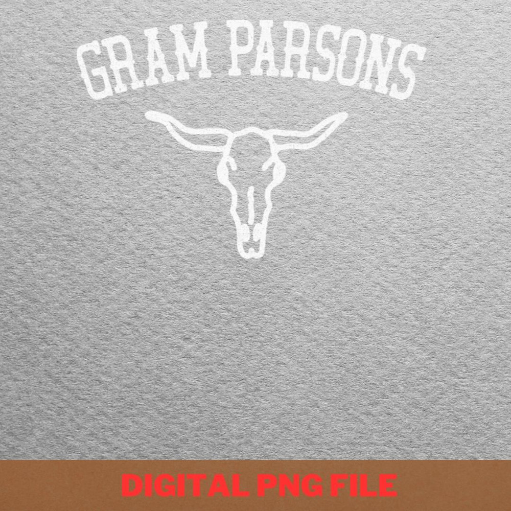 Gram Parsons Retro Faded PNG, Country Music PNG, Outlaw Music Digital Png Files.jpg