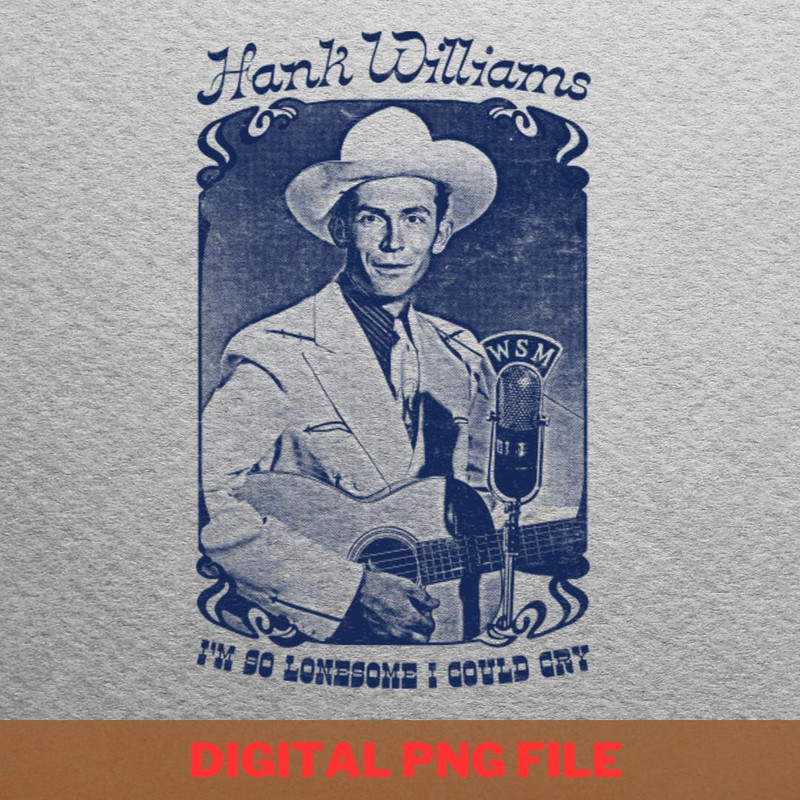 Hank Williams Vintage Faded Style PNG, Country Music PNG, Outlaw Music Digital Png Files.jpg