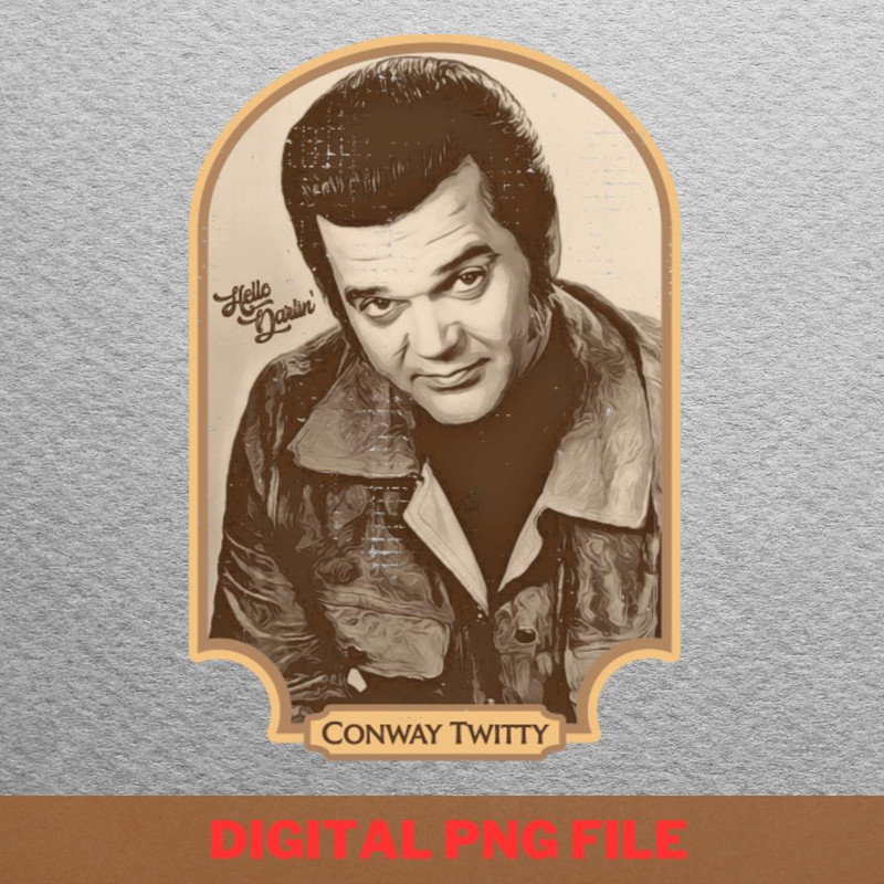 Hello Darlin PNG, Country Music PNG, Outlaw Music Digital Png Files.jpg