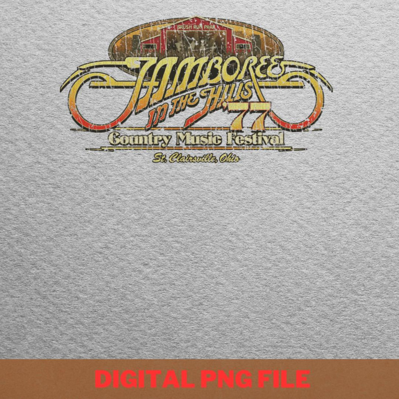 Jamboree In The Hills 1977 PNG, Country Music PNG, Outlaw Music Digital Png Files.jpg