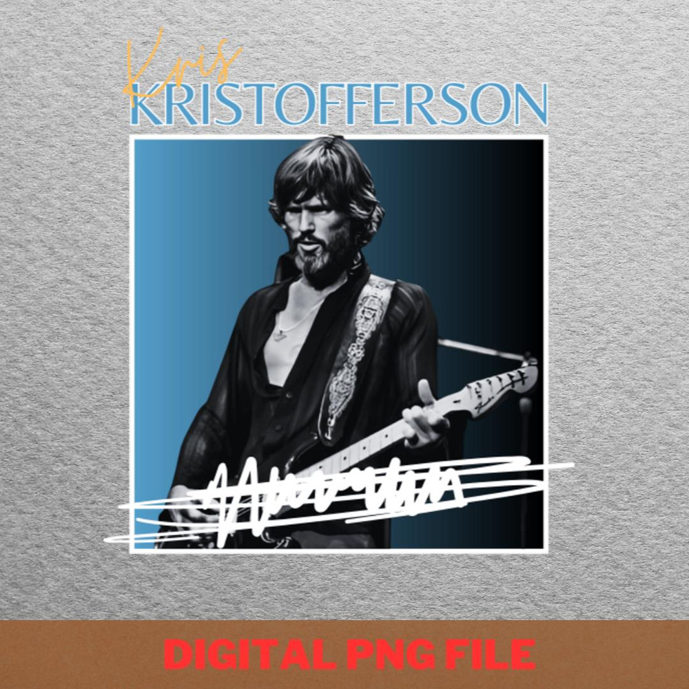 Kris Retro PNG, Country Music PNG, Outlaw Music Digital Png Files.jpg