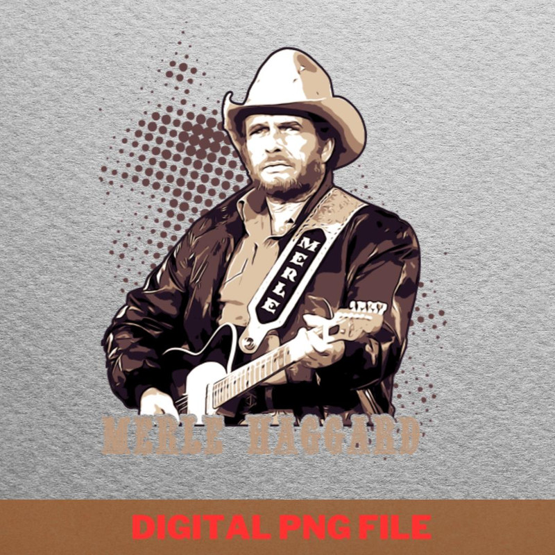 Merle Haggard By Majgad1 PNG, Country Music PNG, Outlaw Music Digital Png Files.jpg