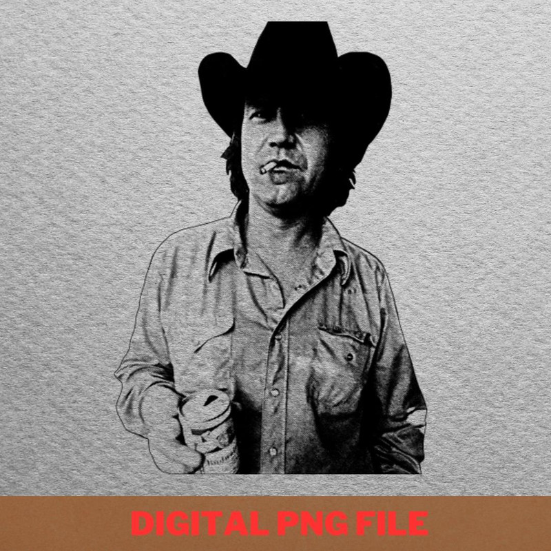 Retro Billy Joe Shaver PNG, Country Music PNG, Outlaw Music Digital Png Files.jpg