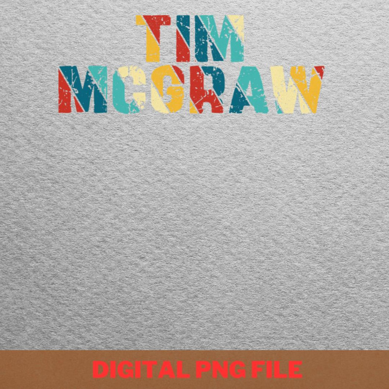 Retro Color Tim Mcgraw PNG, Country Music PNG, Outlaw Music Digital Png Files.jpg