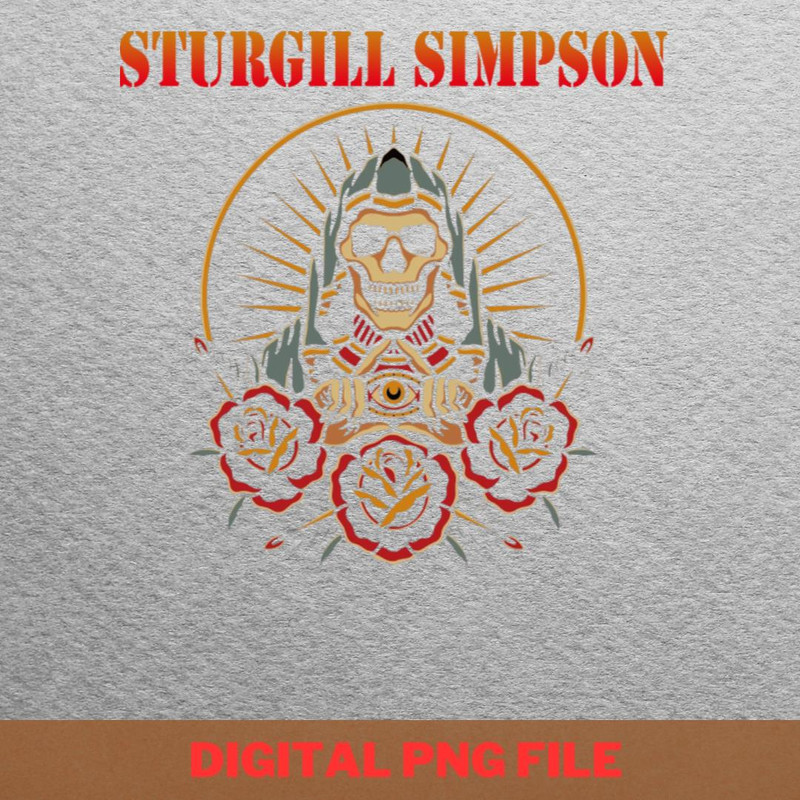 Skull Triangle Sturgill Simpson PNG, Country Music PNG, Outlaw Music Digital Png Files.jpg