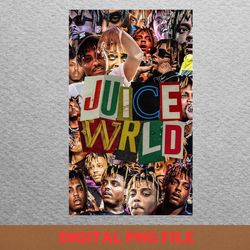 juice wrld posthumous releases png, rainbow friends png, rapper digital png files