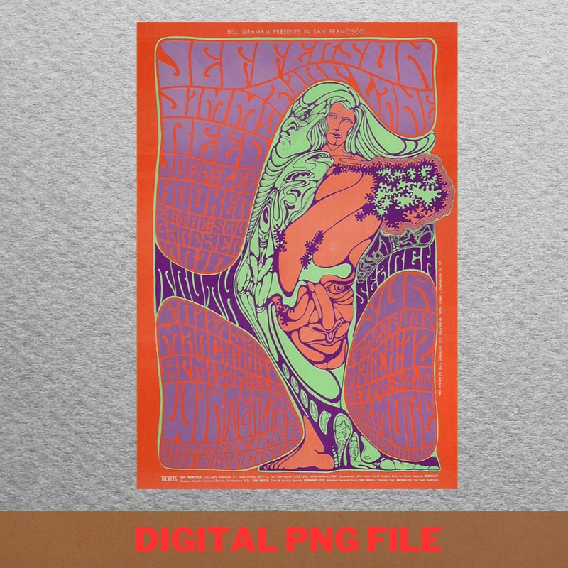 Jefferson Airplane Captivating Presence PNG, Jefferson Airplane PNG, Psychedelic Digital Png Files.jpg