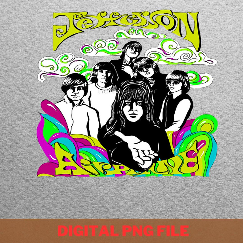Jefferson Airplane Enchanting Performances PNG, Jefferson Airplane PNG, Psychedelic Digital Png Files.jpg