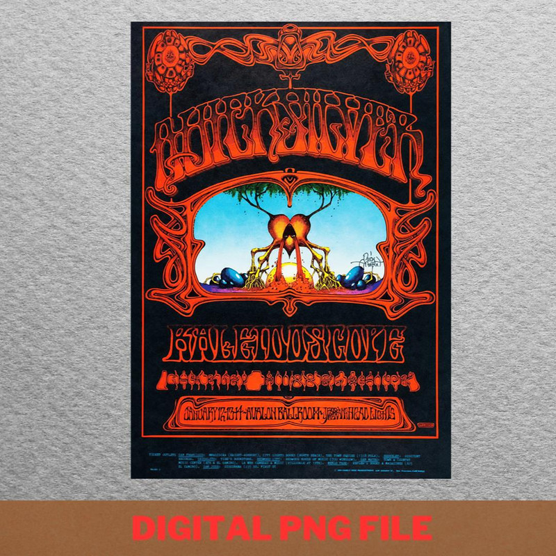 Jefferson Airplane Enduring Psyche PNG, Jefferson Airplane PNG, Psychedelic Digital Png Files.jpg