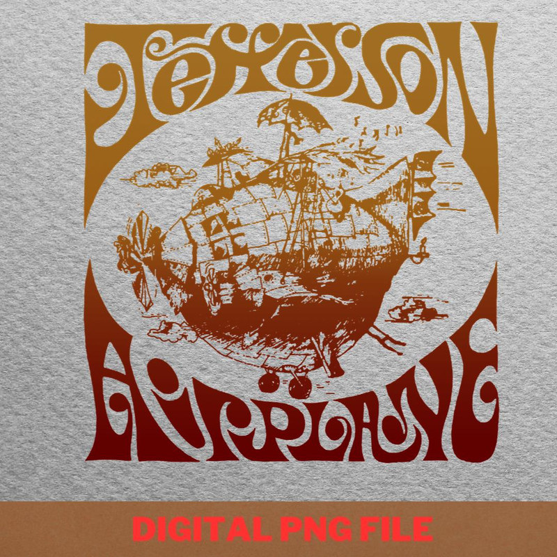 Jefferson Airplane Enigmatic Aura PNG, Jefferson Airplane PNG, Psychedelic Digital Png Files.jpg