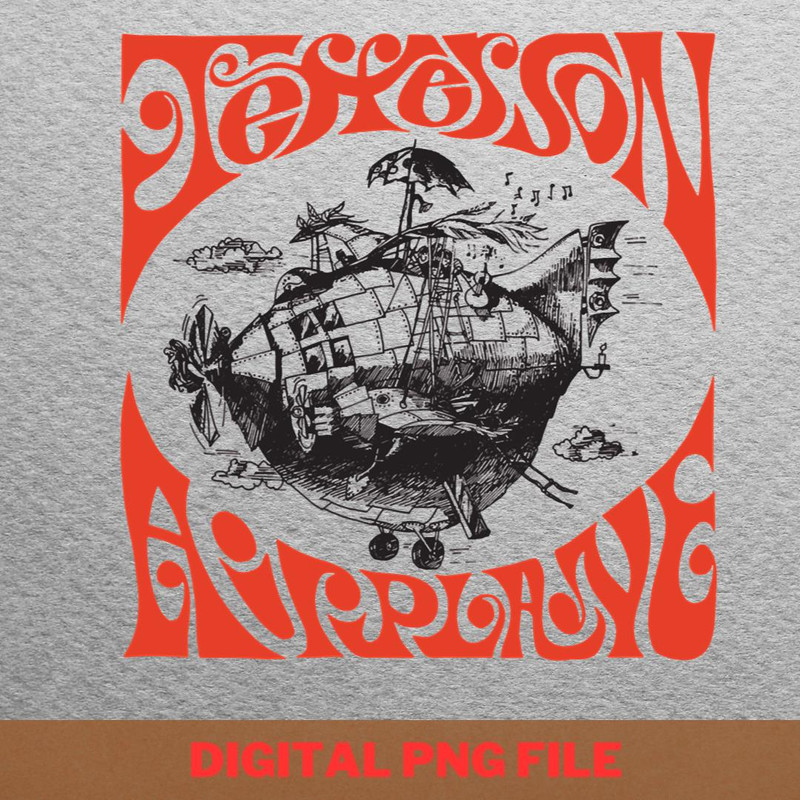 Jefferson Airplane Groovy Vibrations PNG, Jefferson Airplane PNG, Psychedelic Digital Png Files.jpg