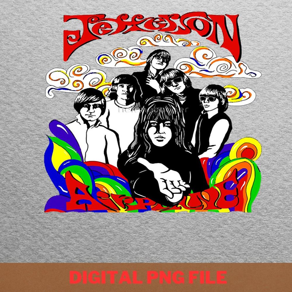 Jefferson Airplane Legacy Of Music PNG, Jefferson Airplane PNG, Psychedelic Digital Png Files.jpg