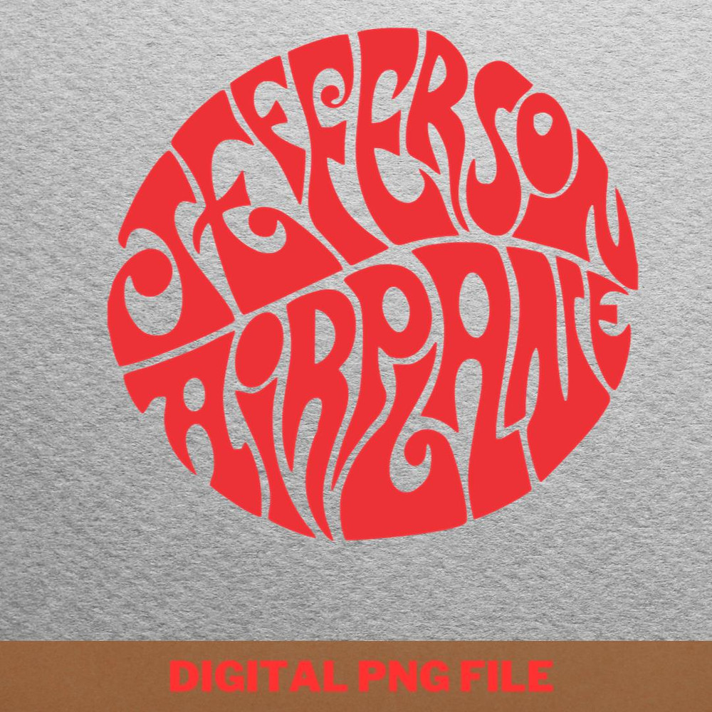 Jefferson Airplane Psyche-Rock Fusion PNG, Jefferson Airplane PNG, Psychedelic Digital Png Files.jpg