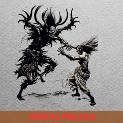 shaman dances - dance with wind png, evil dead png, halloween digital png files