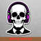 Skull With Headphones - Dance With Oracle PNG, Evil Dead PNG, Halloween Digital Png Files.jpg