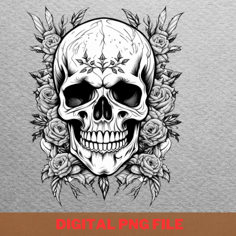 Skulls And Roses - Dance With Enigma PNG, Evil Dead PNG, Halloween Digital Png Files.jpg