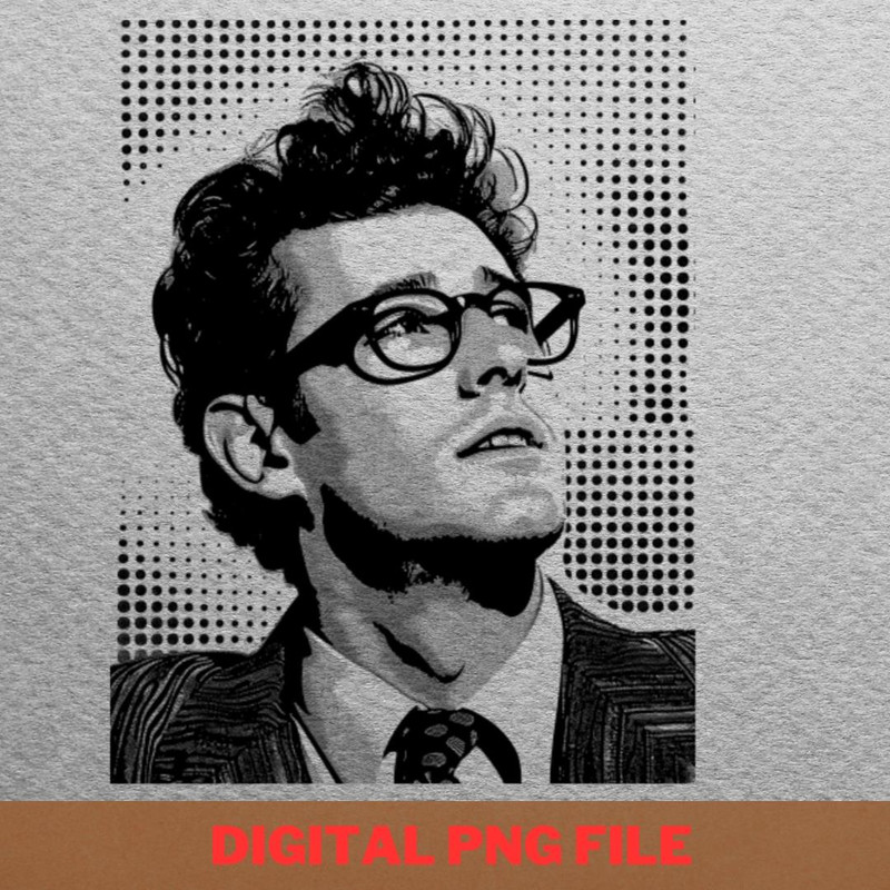 Buddy Holly Fame PNG, Buddy Holly PNG, Rock And Roll Digital Png Files.jpg