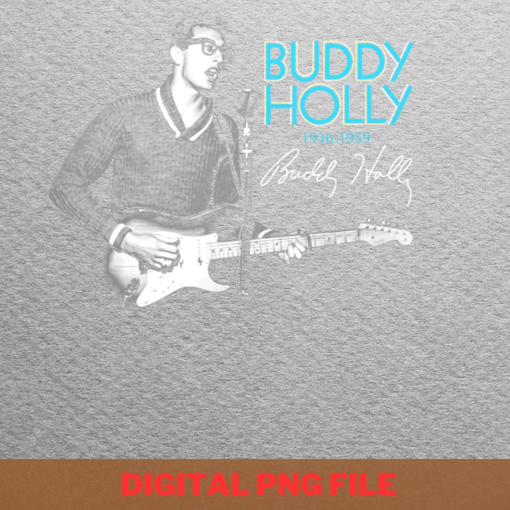Buddy Holly Hits PNG, Buddy Holly PNG, Rock And Roll Digital Png Files.jpg
