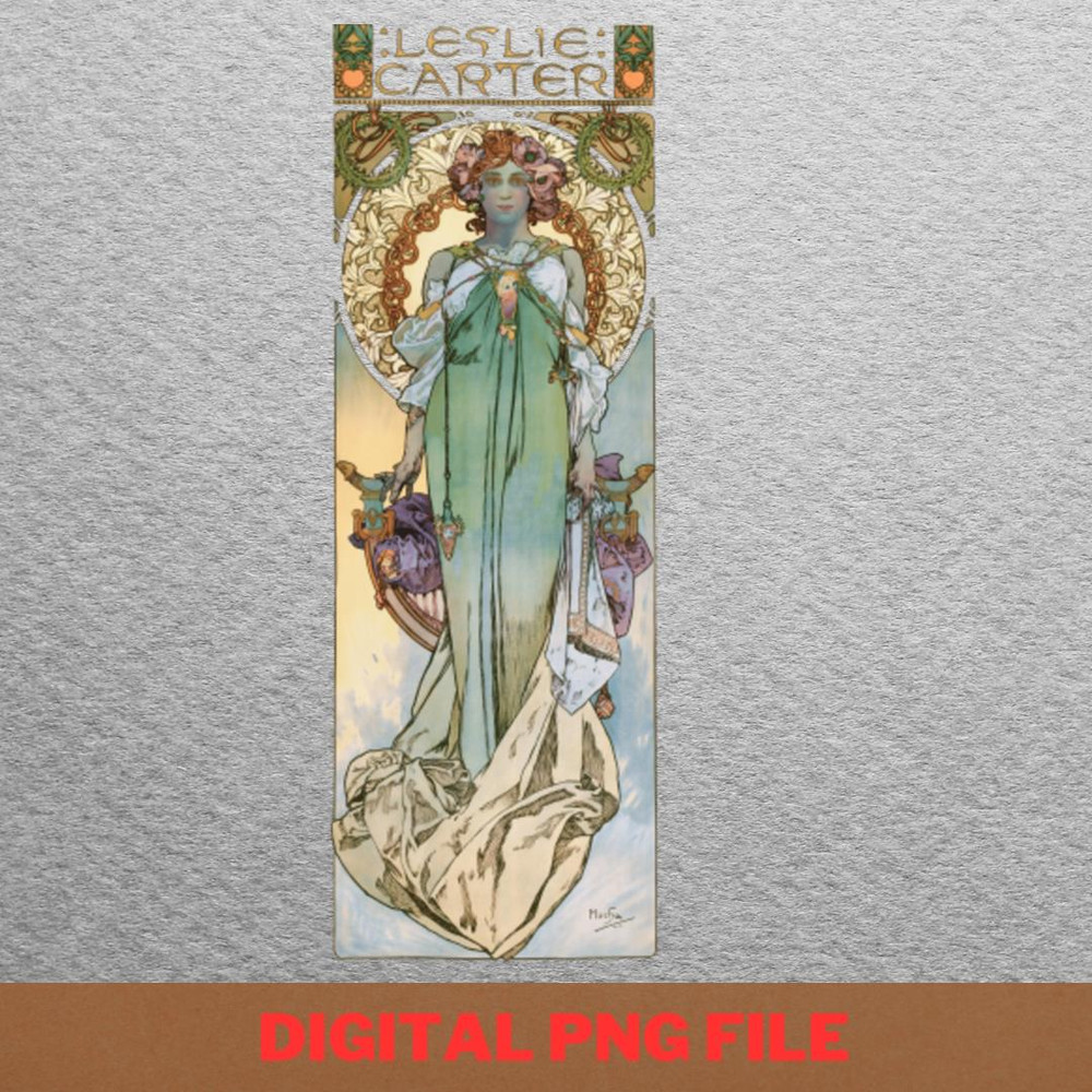 Alphonse Mucha Extravagant PNG, Alphonse Mucha PNG, Art Nouveau Digital Png Files.jpg