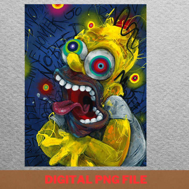 Homer Simpson Burgers PNG, Homer Simpson PNG, The Simpsons Digital Png Files.jpg