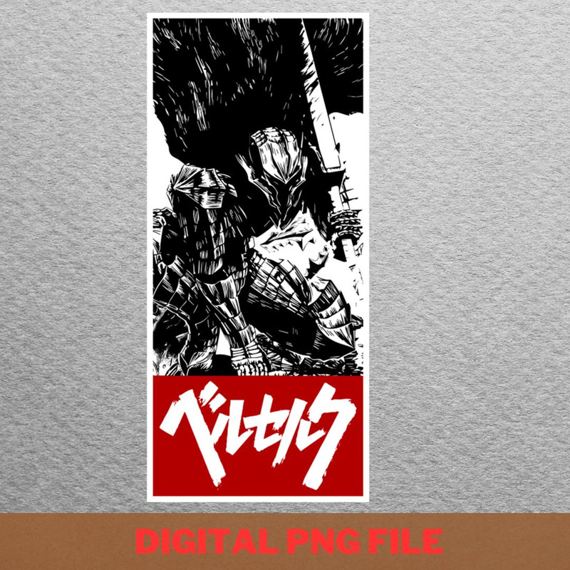 Berserk Dreadful Night PNG, Berserk PNG, Black Swordsman Digital Png Files.jpg