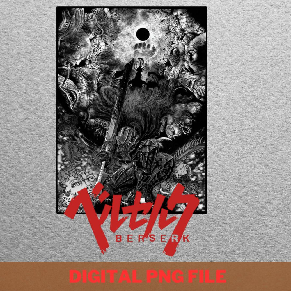 Berserk Dreadful Silence PNG, Berserk PNG, Black Swordsman Digital Png Files.jpg