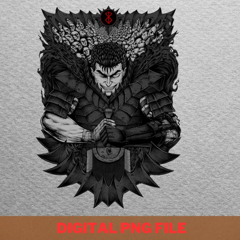 Berserk Haunting Embrace PNG, Berserk PNG, Black Swordsman Digital Png Files.jpg