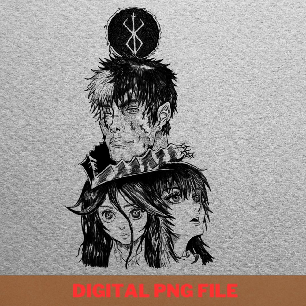 Berserk Midnight Hunt PNG, Berserk PNG, Black Swordsman Digital Png Files.jpg